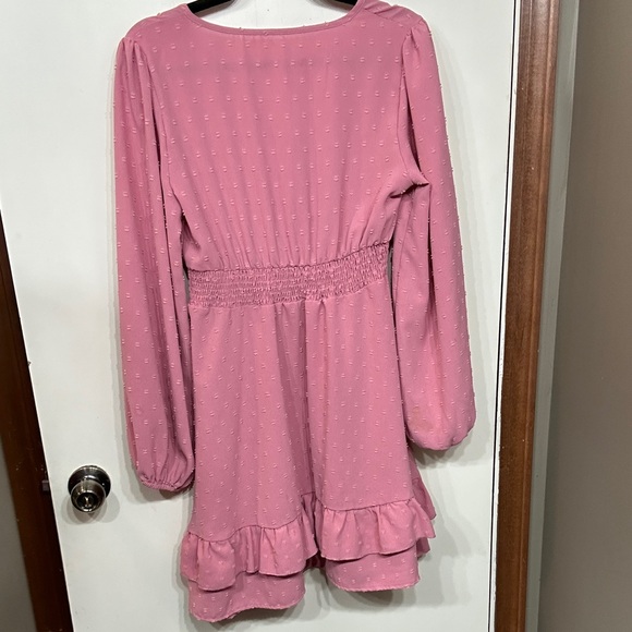 Pink Western Ruffle Mini Dress - Picture 6 of 6